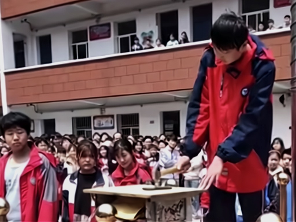 河南中學「集體砸手機」 要求學生親手用鐵鎚打爛