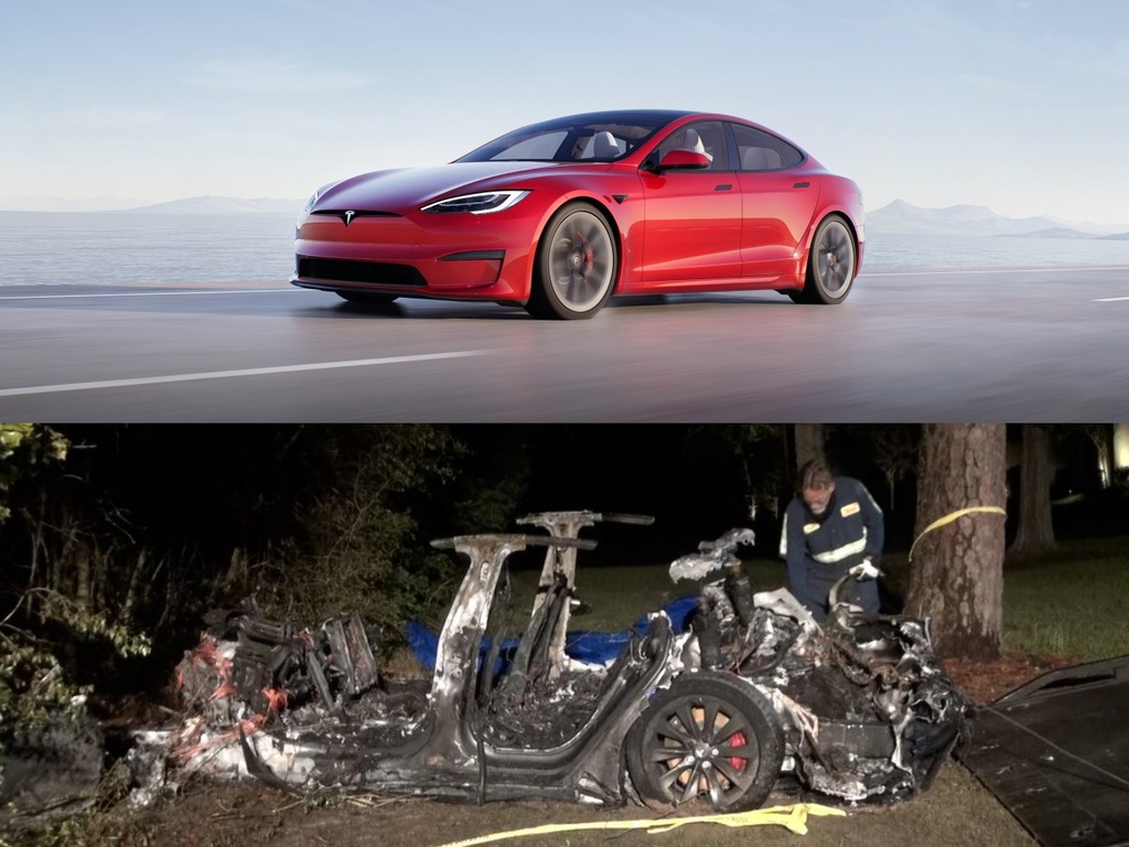 【e＋車路事】Tesla 電動車撞樹起火兩人死亡  警方稱：無人坐司機位