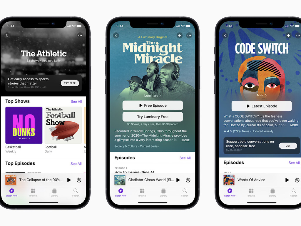 Apple 為 Podcast 推訂閱服務  可享無廣告及優先限定等內容