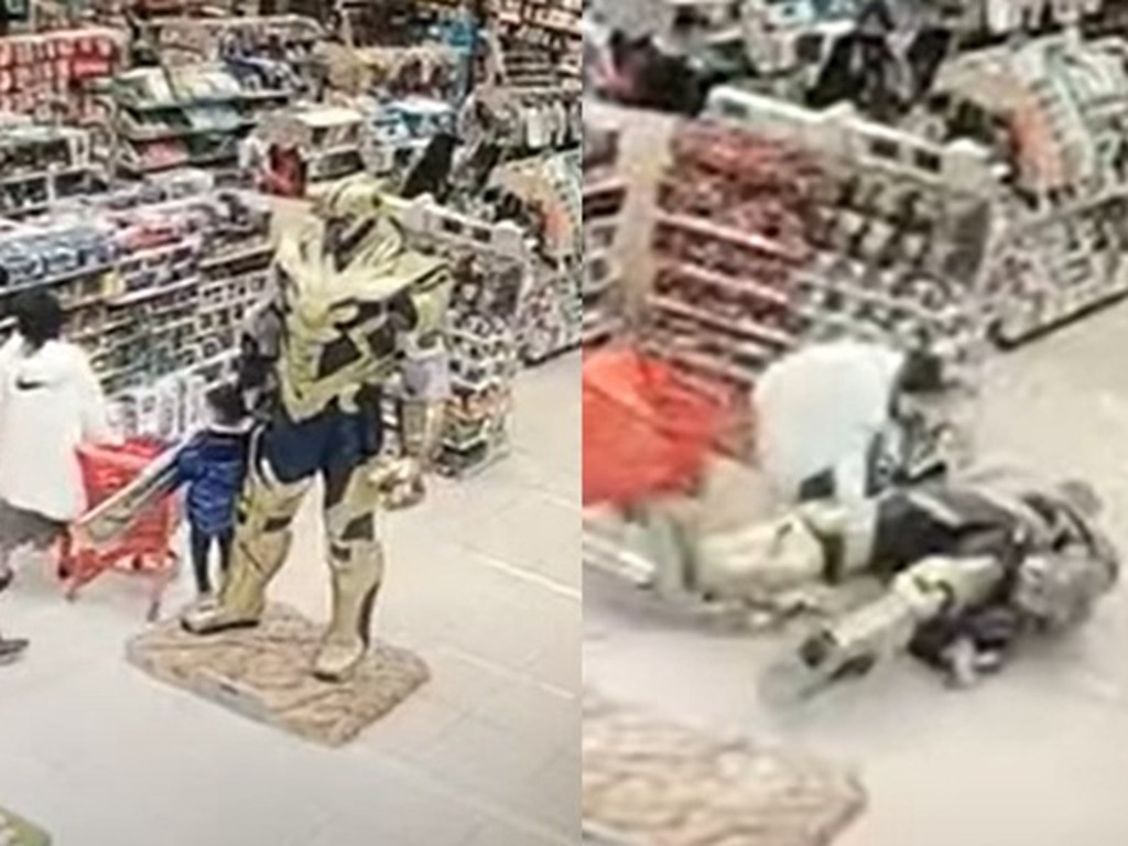 男童扯 150kg Marvel「魁隆」 遭模型倒地重壓擊倒