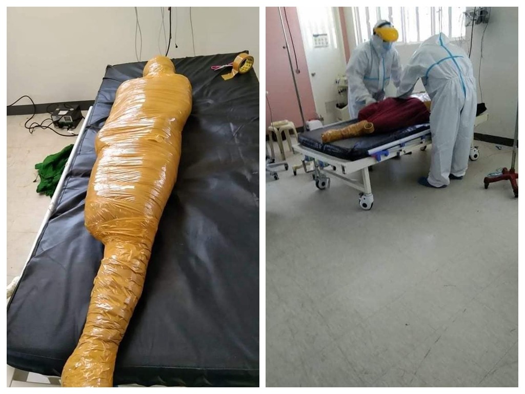 菲男車禍被包成「木乃伊」  醫生辨稱防傳播新冠病毒