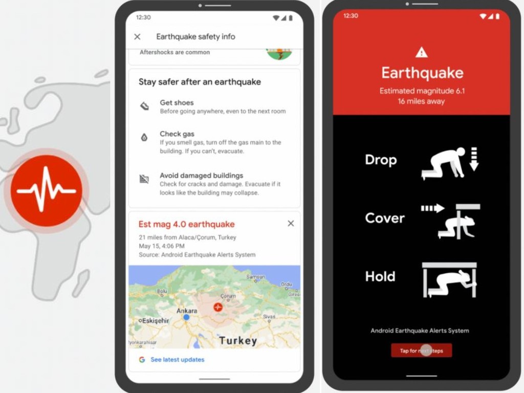 Android 地震警報系統服務  擴展至其他 7 個國家