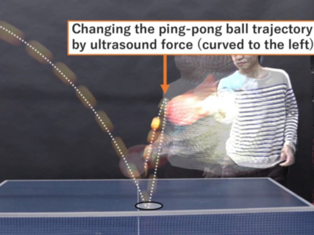 日本大學結合 AR＋AI 研究超音波震動  改變乒乓球半空軌跡