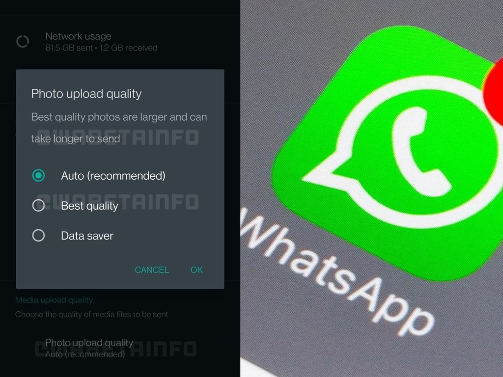 WhatsApp 試推高畫質傳送照片．影片功能