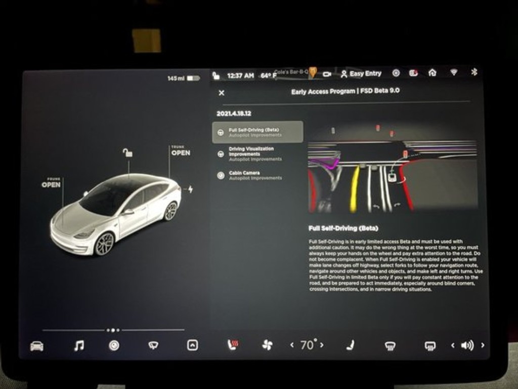 Tesla 推出全自動駕駛「訂閱服務」 月費 99 至 199 美元