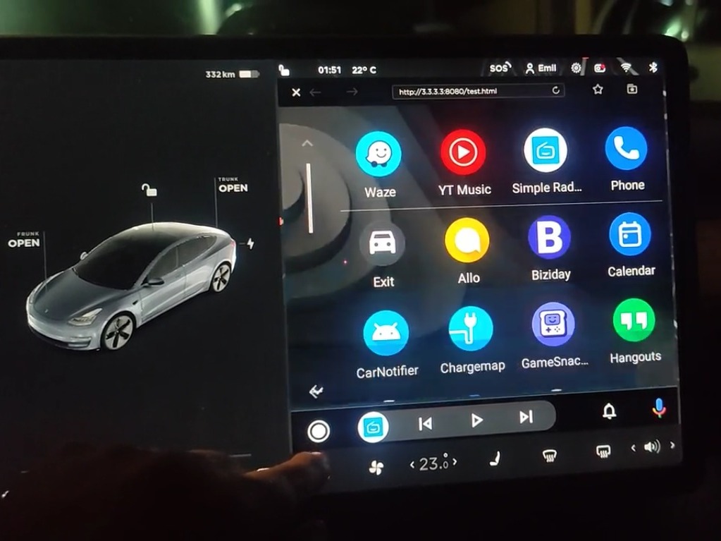 Tesla 終於可用 Android Auto？靠副廠 App＋瀏覽器實現