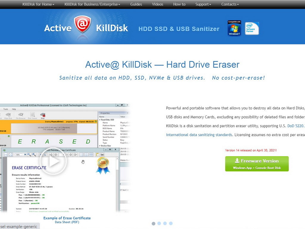 徹底安全刪檔 Active KillDisk    毋懼敏感資料被還原！