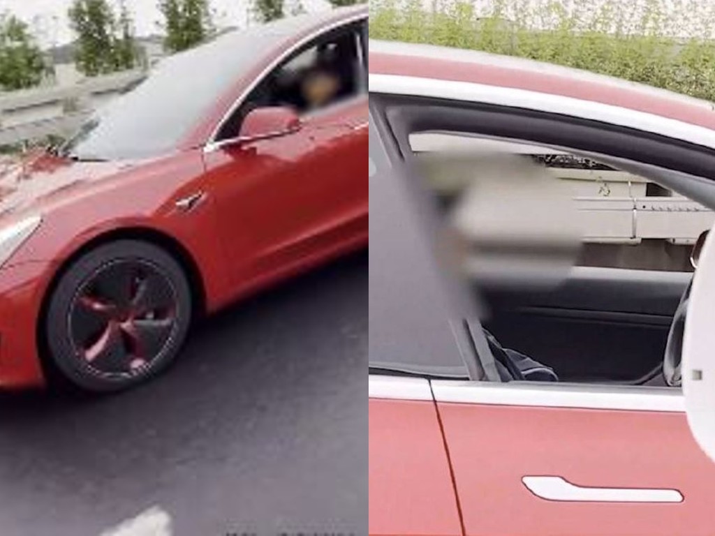 內地 Tesla 司機對自動駕駛「絕對信任」？被拍下雙手離軚閉目養神