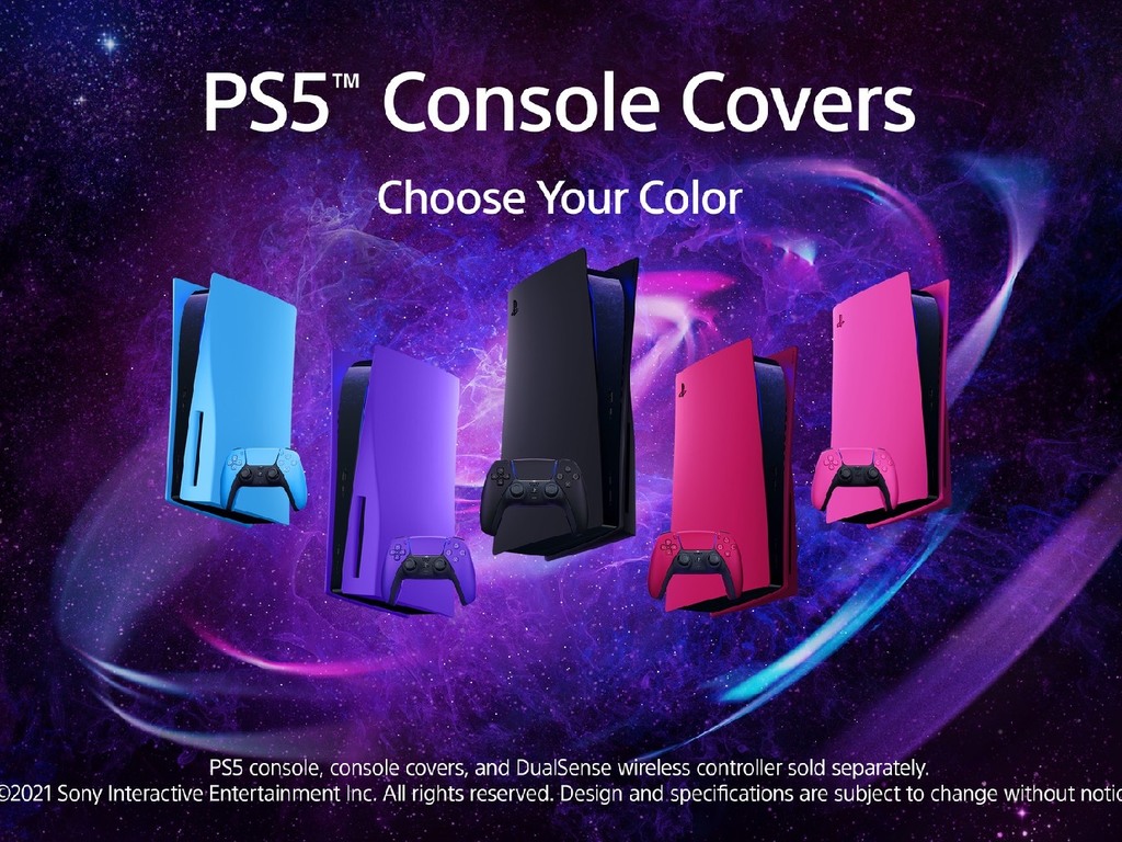 PS5 終於有官方主機護蓋！5 款閃亮新色下月開售