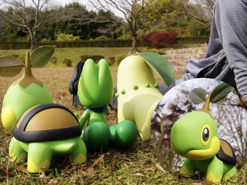 PKM 黏土達人再出手製作 1:1 草苗龜！頭部真的能插花超還原！
