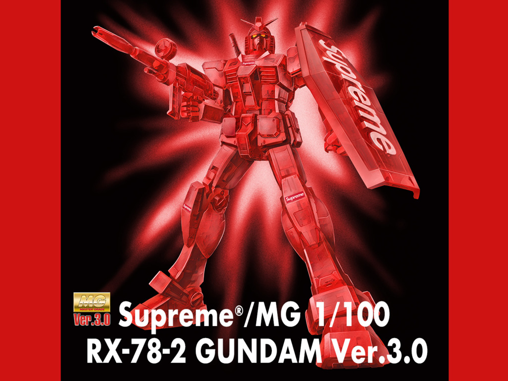 【宅玩意】Supreme X Gundam MG透明紅元祖高達現炒價
