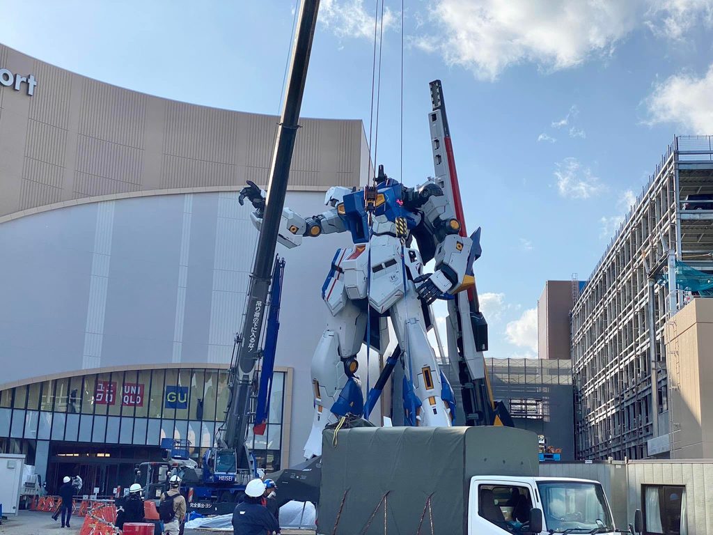 【宅熱話】福岡實物大Nu高達 接近完工即將封頂