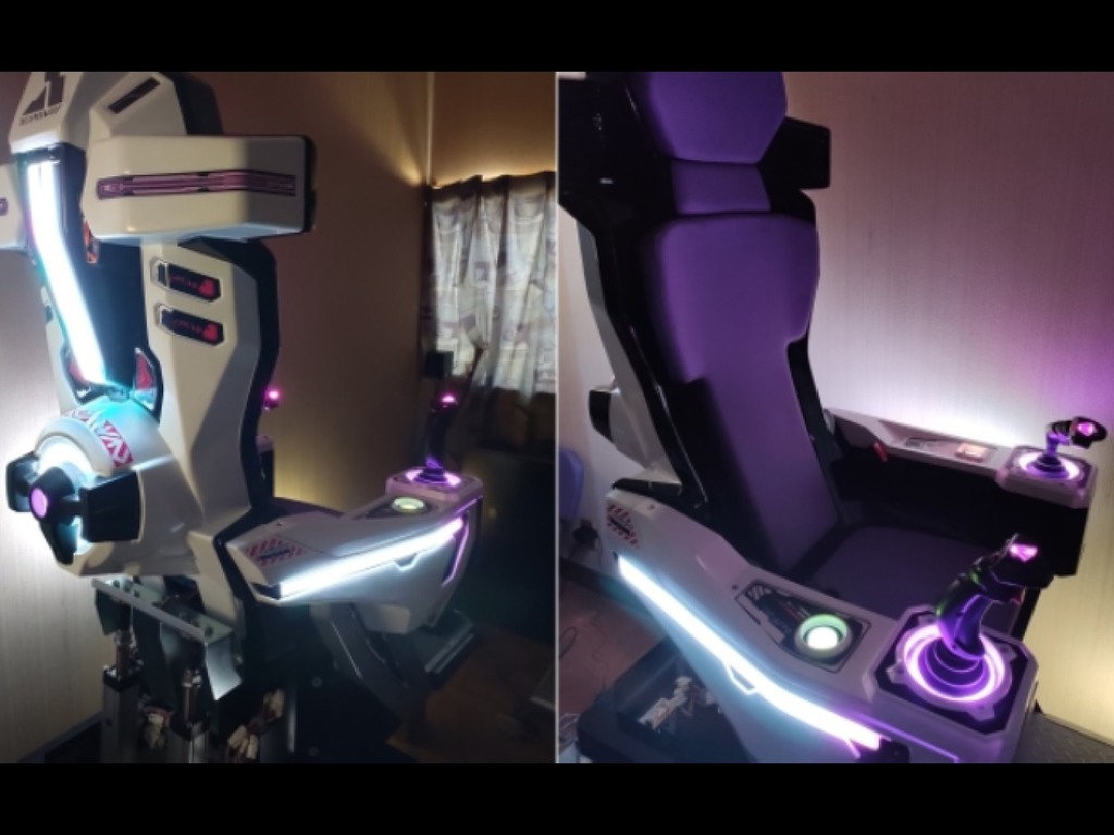 網民改裝大型街機椅做「電競椅」！超強光效還能活動！