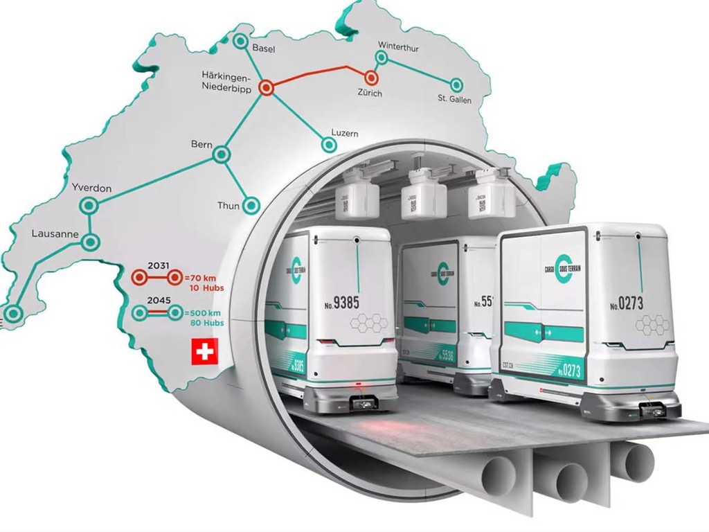 瑞士擬興建地底貨物運輸帶 跨城市避開地面塞車問題