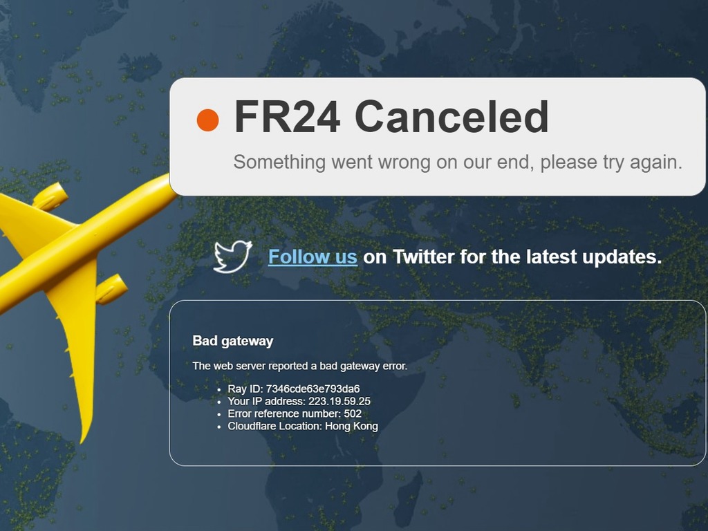 全球疑太多人追蹤佩洛西行蹤 Flightrader24 網站出現故障