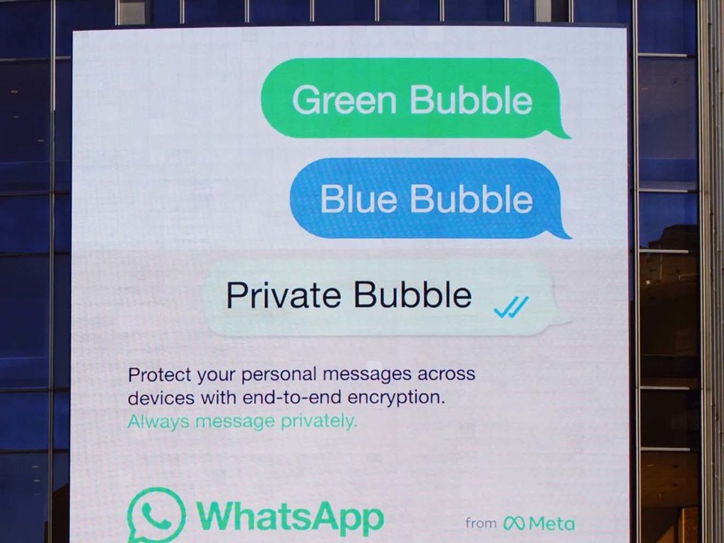 Meta 廣告串 iMessage 不安全 Whatsapp 可提供點對點加密