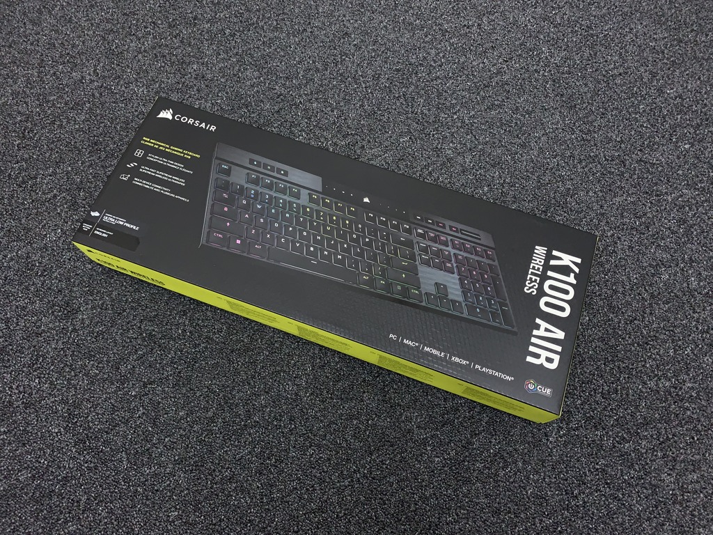 【打機裝備】CORSAIR K100 AIR開箱 CHERRY超薄機械軸搭載