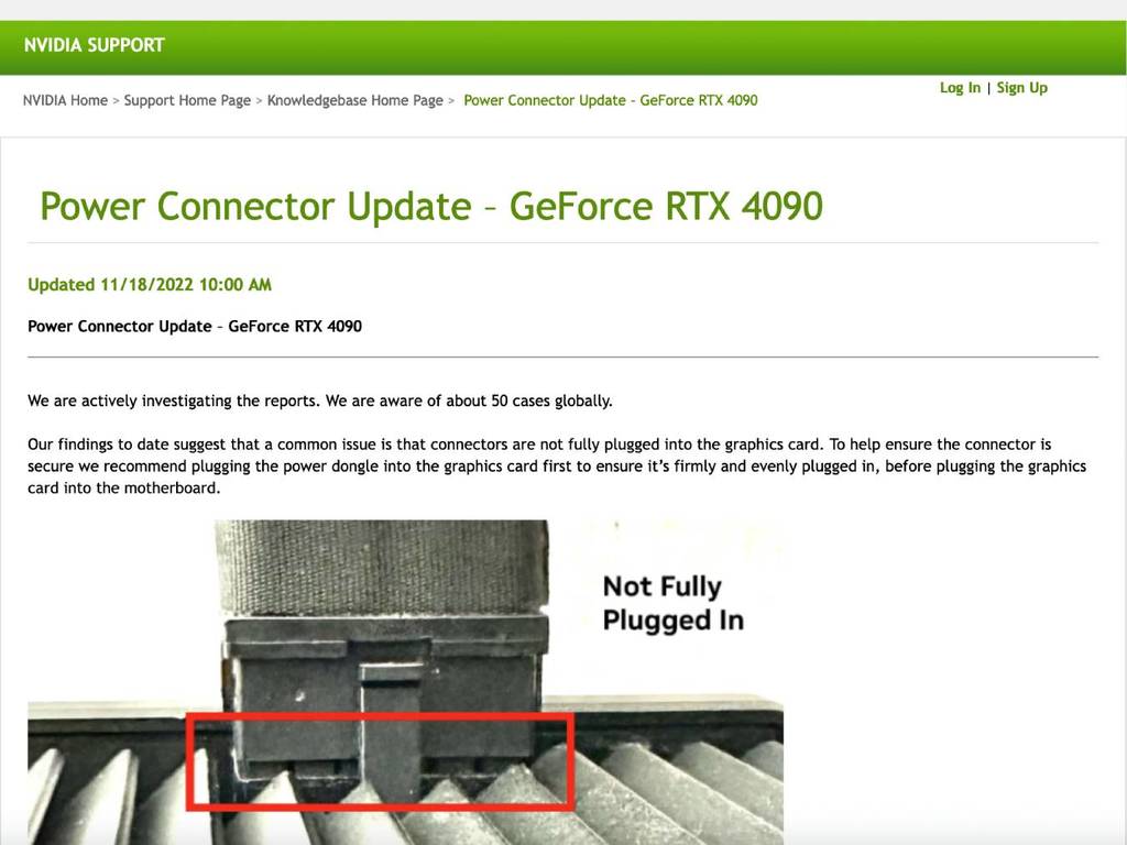 RTX 4090 燒毀災情 NVIDIA 調查：16-pin 供電未插好
