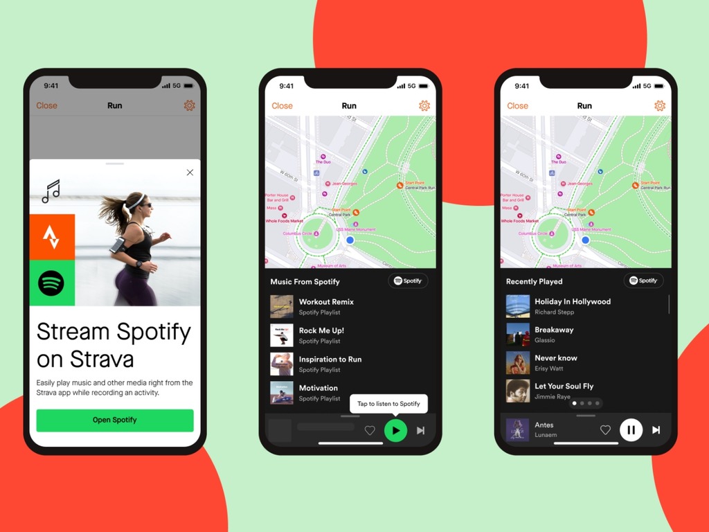 Strava、Spotify 建立合作關係 邊運動邊聽歌更方便