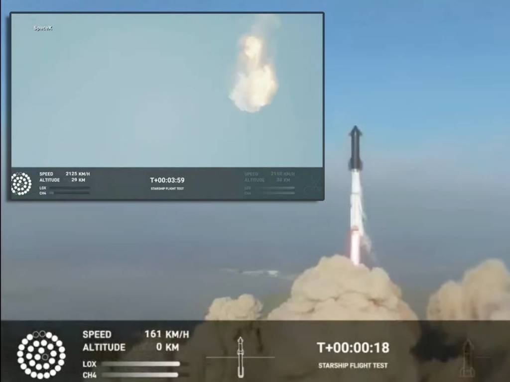 SpaceX 成功發射「星艦」屬最大型火箭 惟 4 分鐘後爆炸
