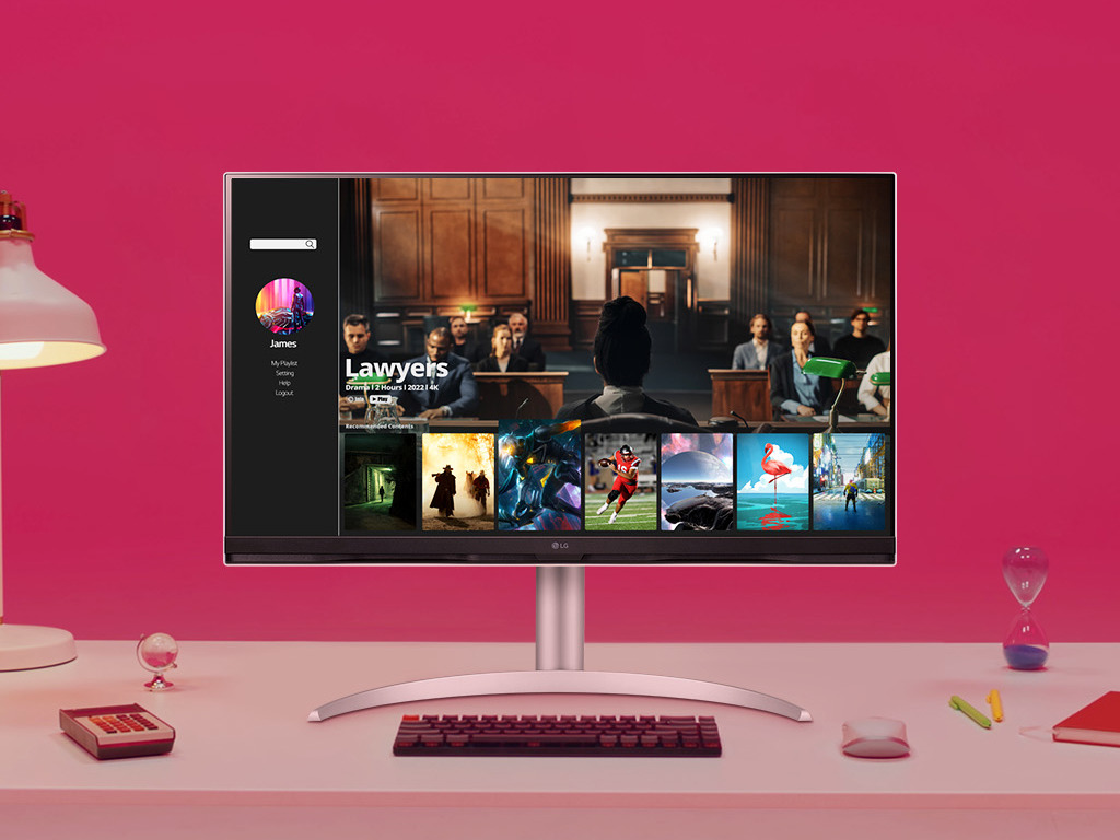 超強勢功能配置 4K驚艷畫質 LG 32” 4K超高清智能顯示器 工作/娛樂/智能家居兼備