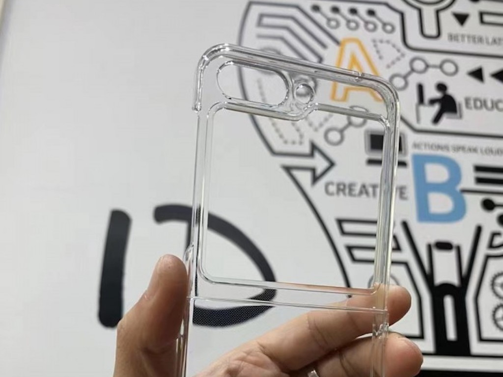 Samsung Galaxy Z Flip5 透明保護殻流出！真的有 3.4 吋古怪大外屏