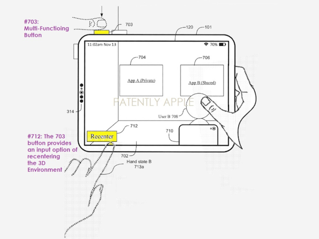 Apple iPad 加入 Digital Crown 專利流出！用以操控立體空間環境內容