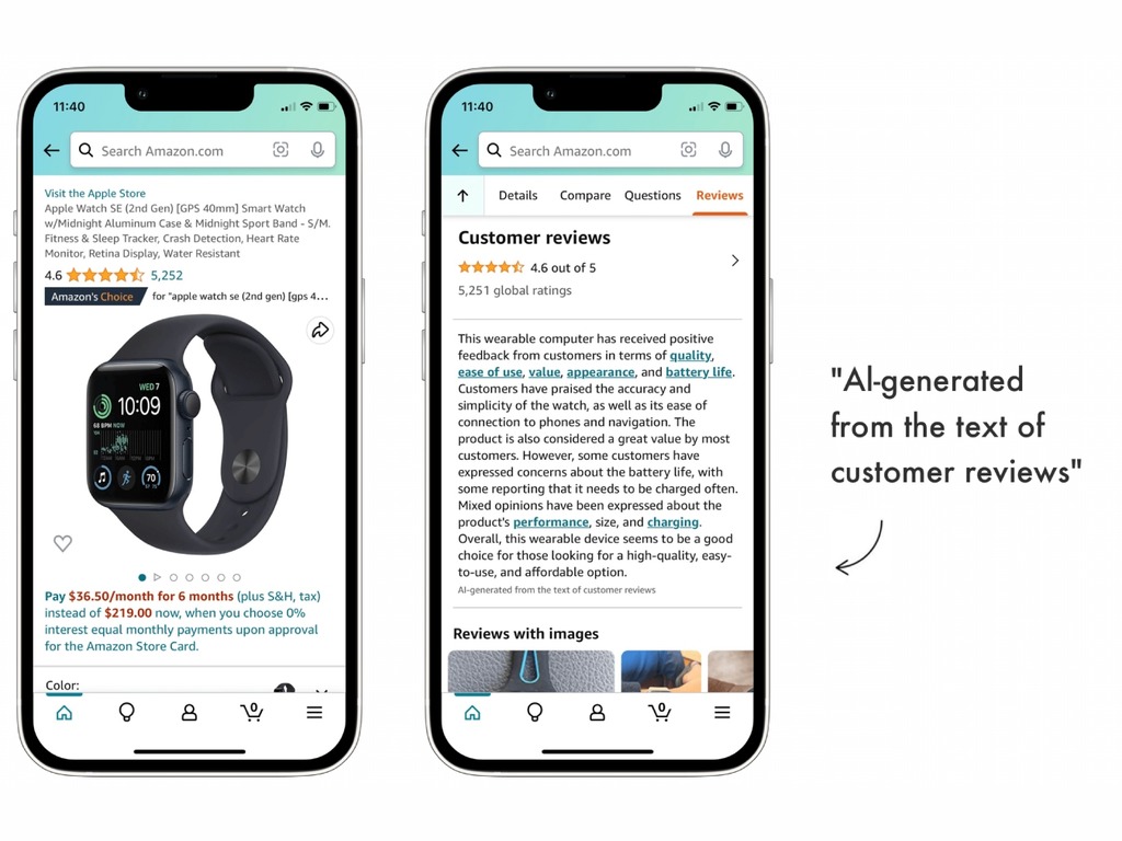 Amazon 測試生成式 AI 整合產品評論 概述商品好與壞