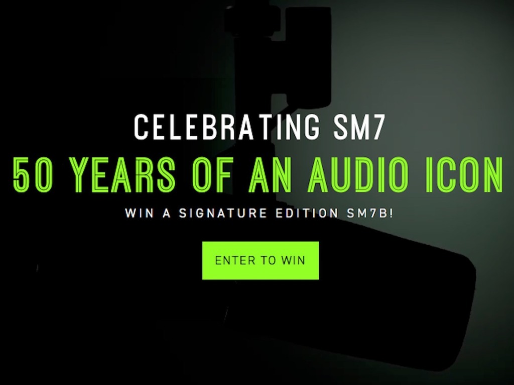 Shure SM7 50 週年推限定簽名版!送出 5 套登記即抽