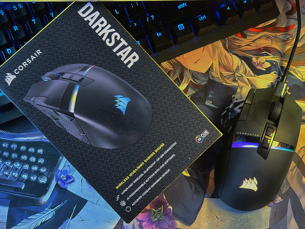 【開箱評測】Corsair Darkstar 無線電競滑鼠 手感扎實兼具 15組快捷按鈕配置