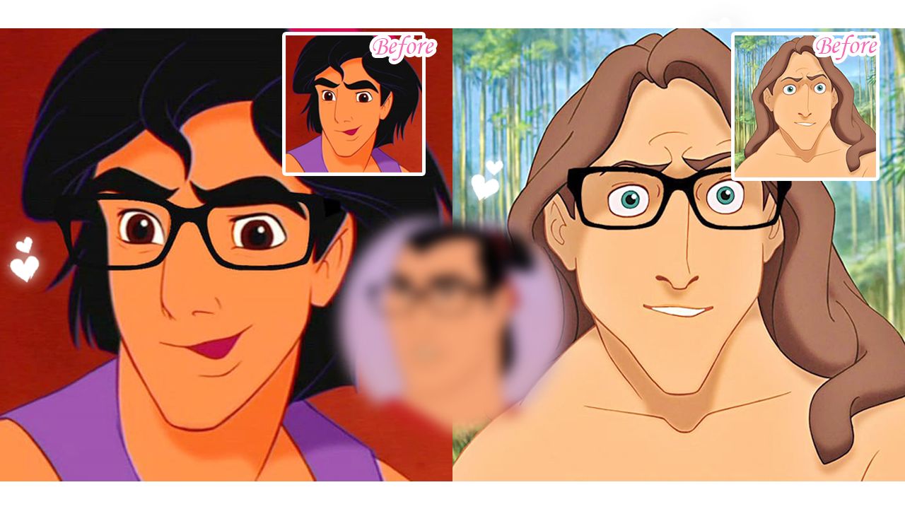 阿拉丁變知性型男、泰山變文青藝術家！10個迪士尼角色戴眼鏡後顏值大不同！