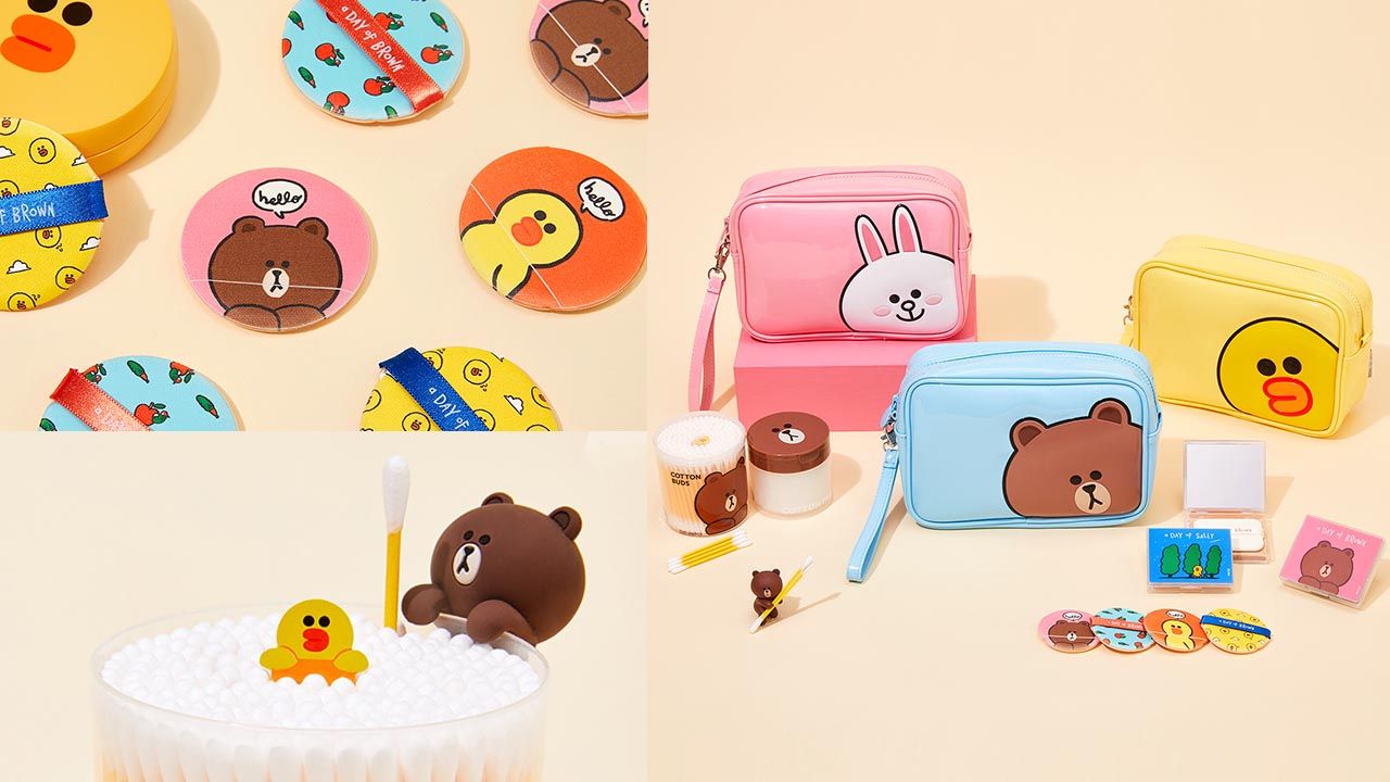 可愛熊大粉撲、面油紙！韓國LINE FRIENDS推出個人護理美容工具！