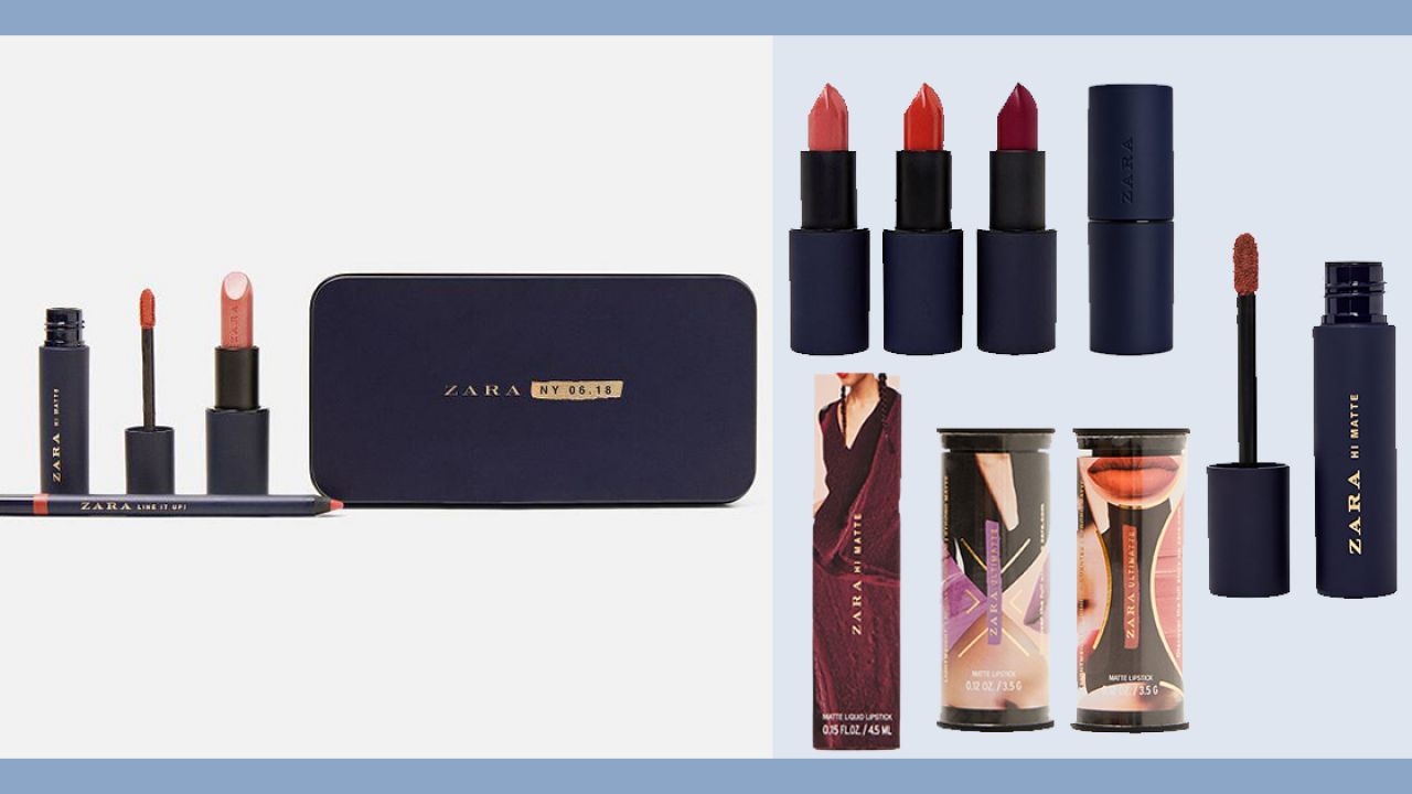 ZARA英國官網推出全新彩妝產品！簡約深藍色包裝！唇部新品產自法國！
