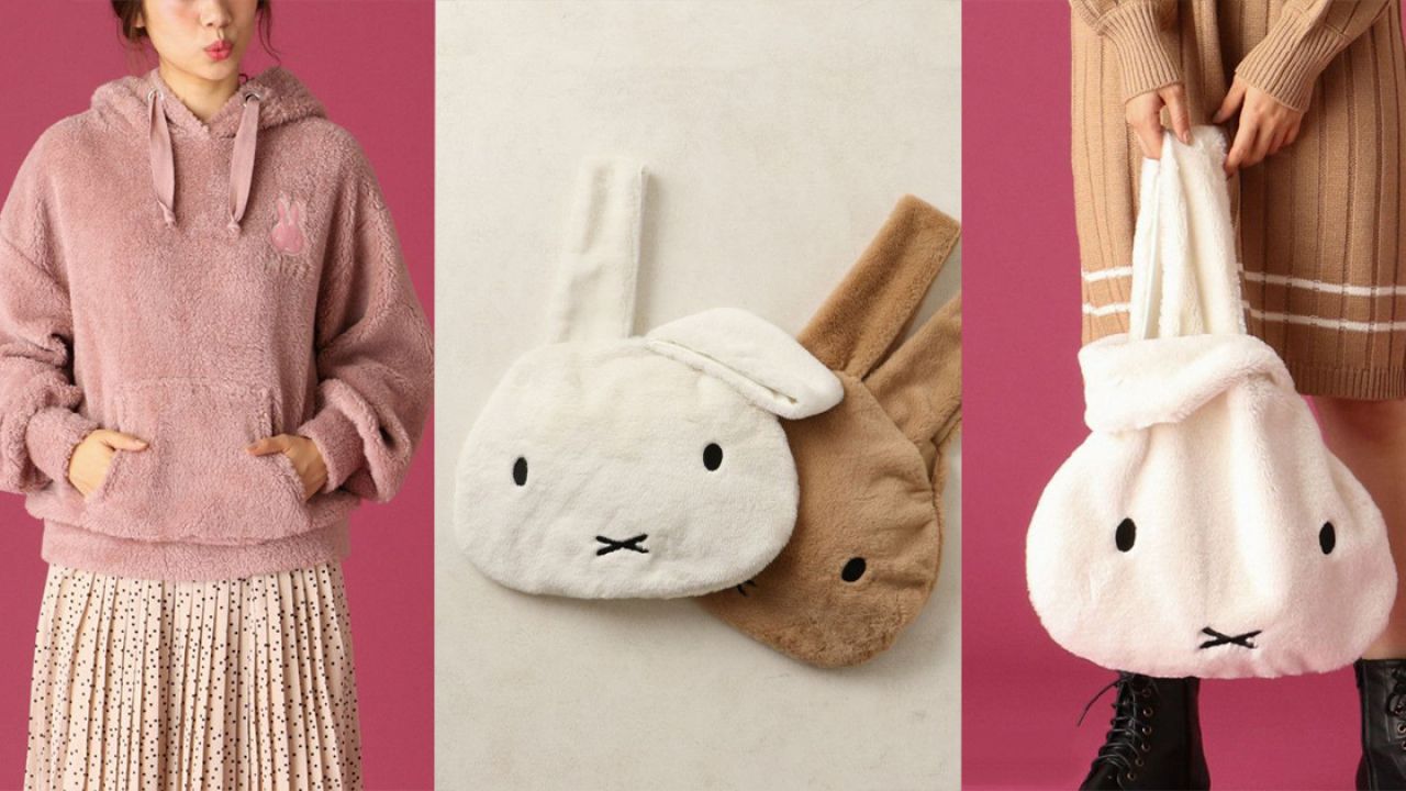 日本OLIVE des OLIVE推出miffy聯乘限定新品！毛毛兔耳手挽袋/軟綿綿衛衣！