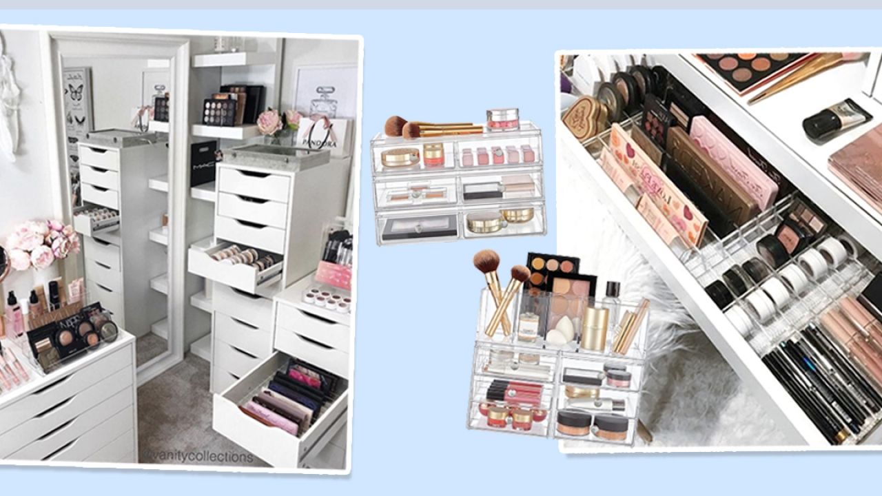 5大化妝品整理術+ 收納好物推介！IKEA ALEX櫃搭配「抽屜膠版」！