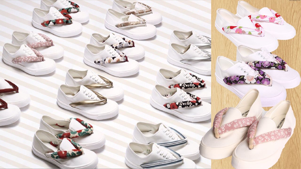日本Whole Love Kyoto木屐設計帆布鞋！搭配多款日式花紋