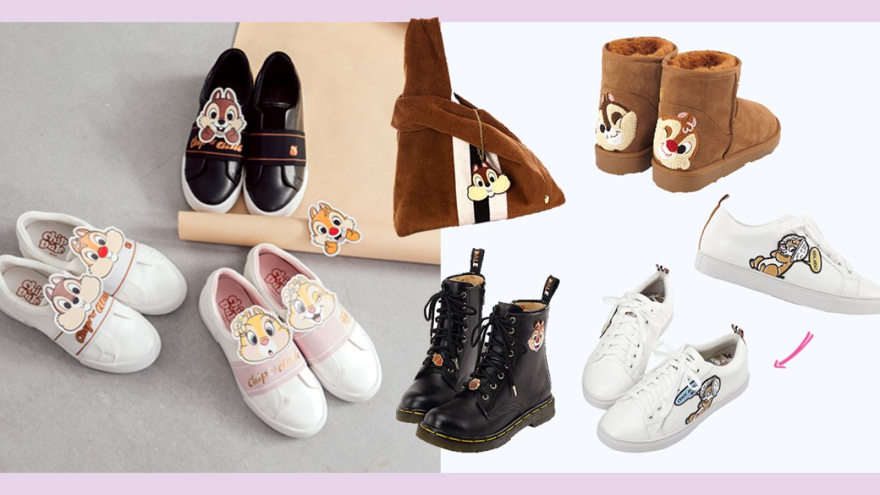 台灣Grace Gift推出Chip 'n' Dale鞋款+手挽袋！可愛鋼牙與大鼻圖案！
