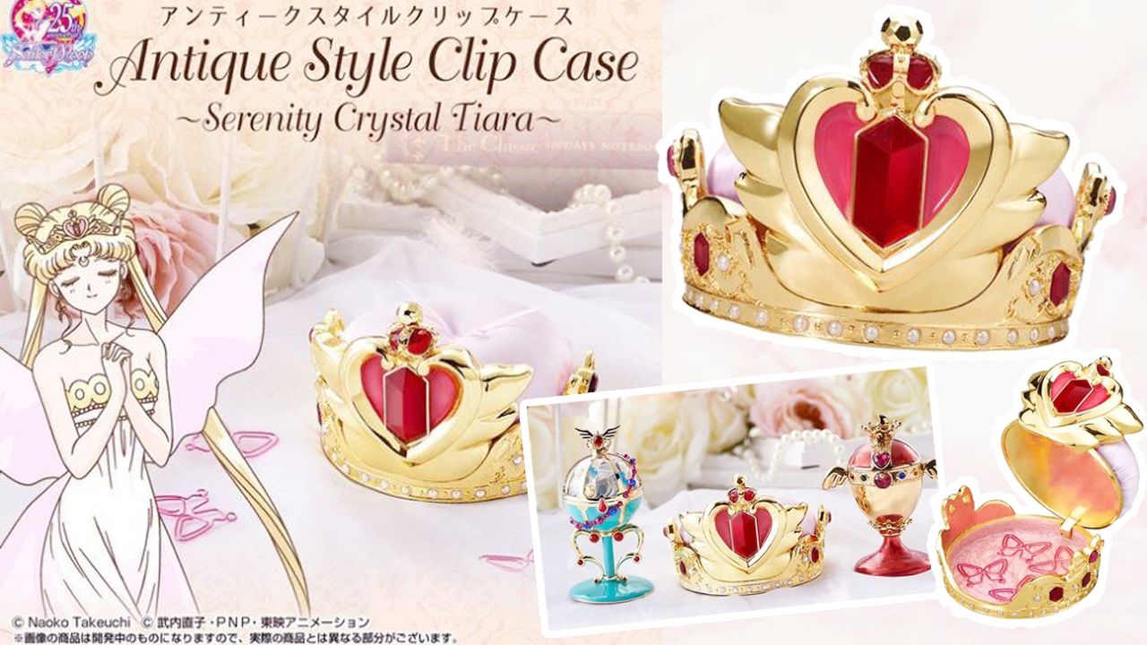 日本推出美少女戰士小型收納盒！高貴水晶后冠造型＆蝴蝶結萬字夾！