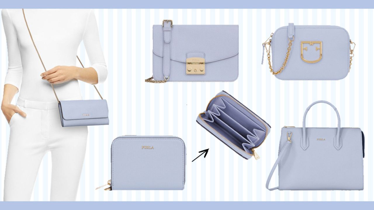 手袋】8個FURLA手袋+銀包合集！清新淡藍色調！百搭簡約設計