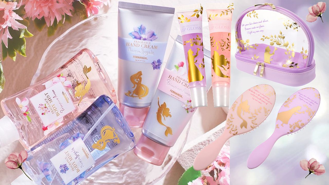 日本FERNANDA推出迪士尼公主香味系列！小美人魚/長髮公主唇彩、護手霜、身體噴霧！