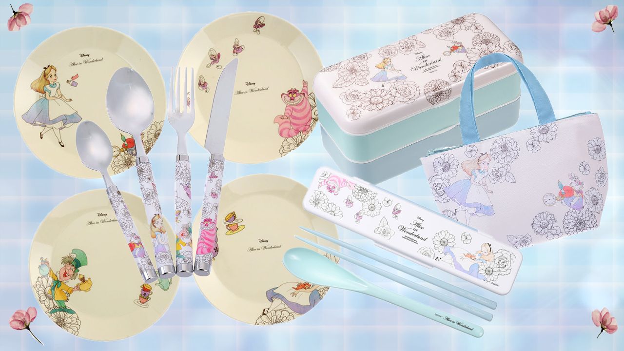 日本迪士尼推出愛麗絲夢遊仙境餐具！精美花朵圖案、上班午餐盒