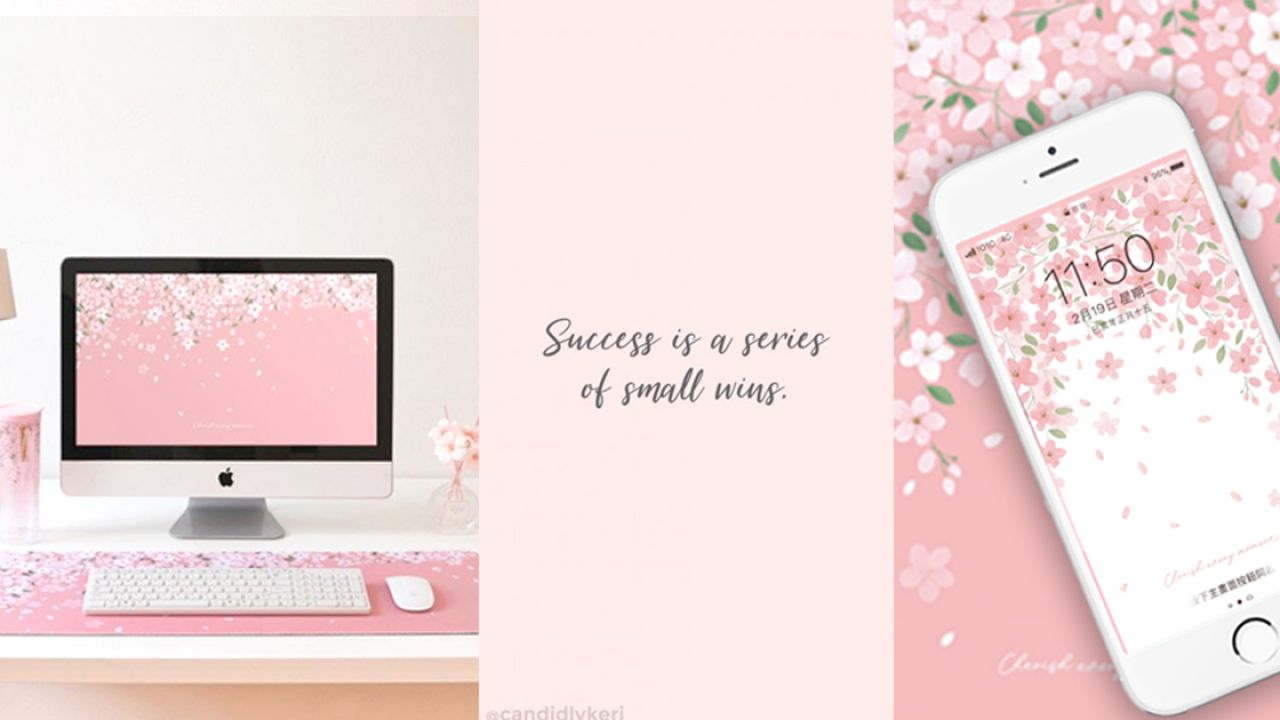20款櫻花+粉紅色金句！手機+電腦wallpaper下載！粉嫩氣息UP！