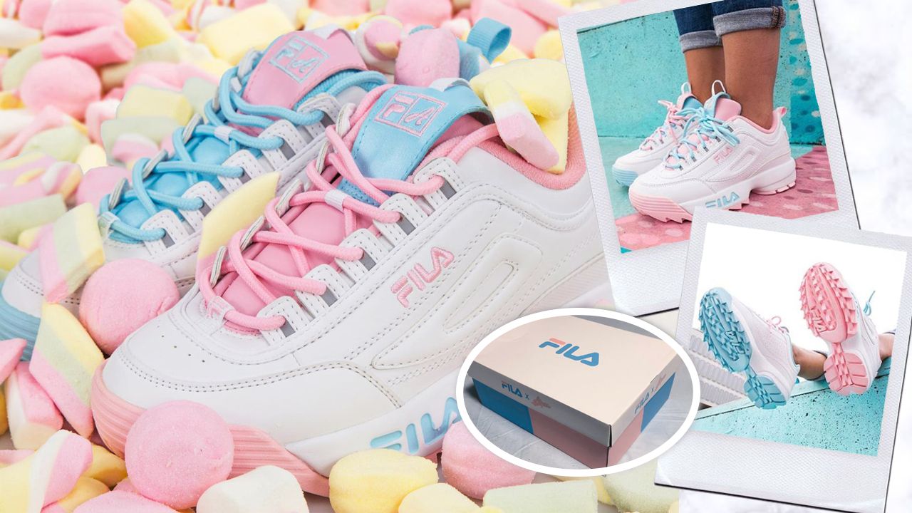 充滿春日少女氣息！外國FILA推出櫻花粉X粉藍色老爹鞋！