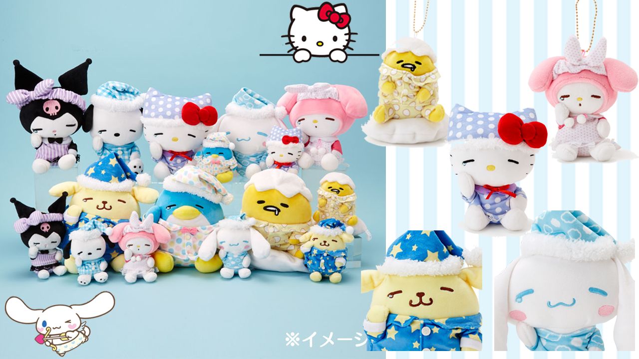日本Sanrio推睡顏系列卡通公仔！Hello Kitty、玉桂狗、My Melody！蛋黃哥根本就是做自己！