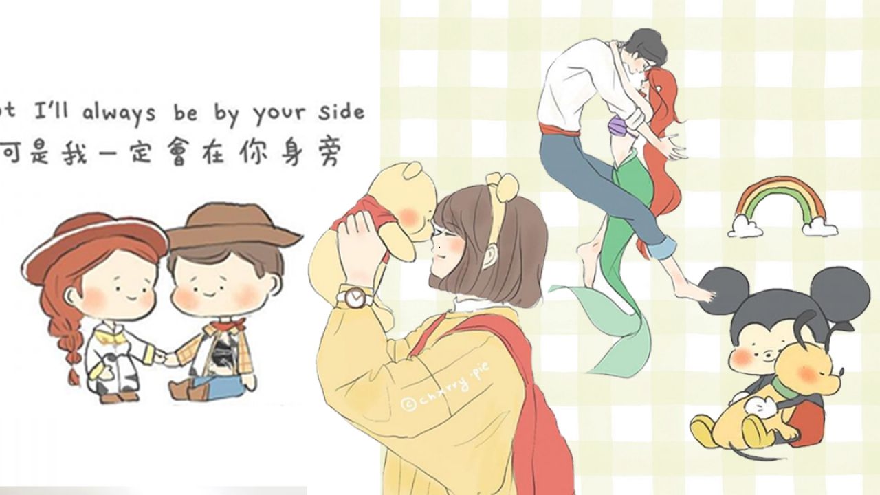 【女生插畫】「我會守在你身旁，給你大大的擁抱」8幅暖心卡通插畫！小熊維尼、胡迪給你力量！