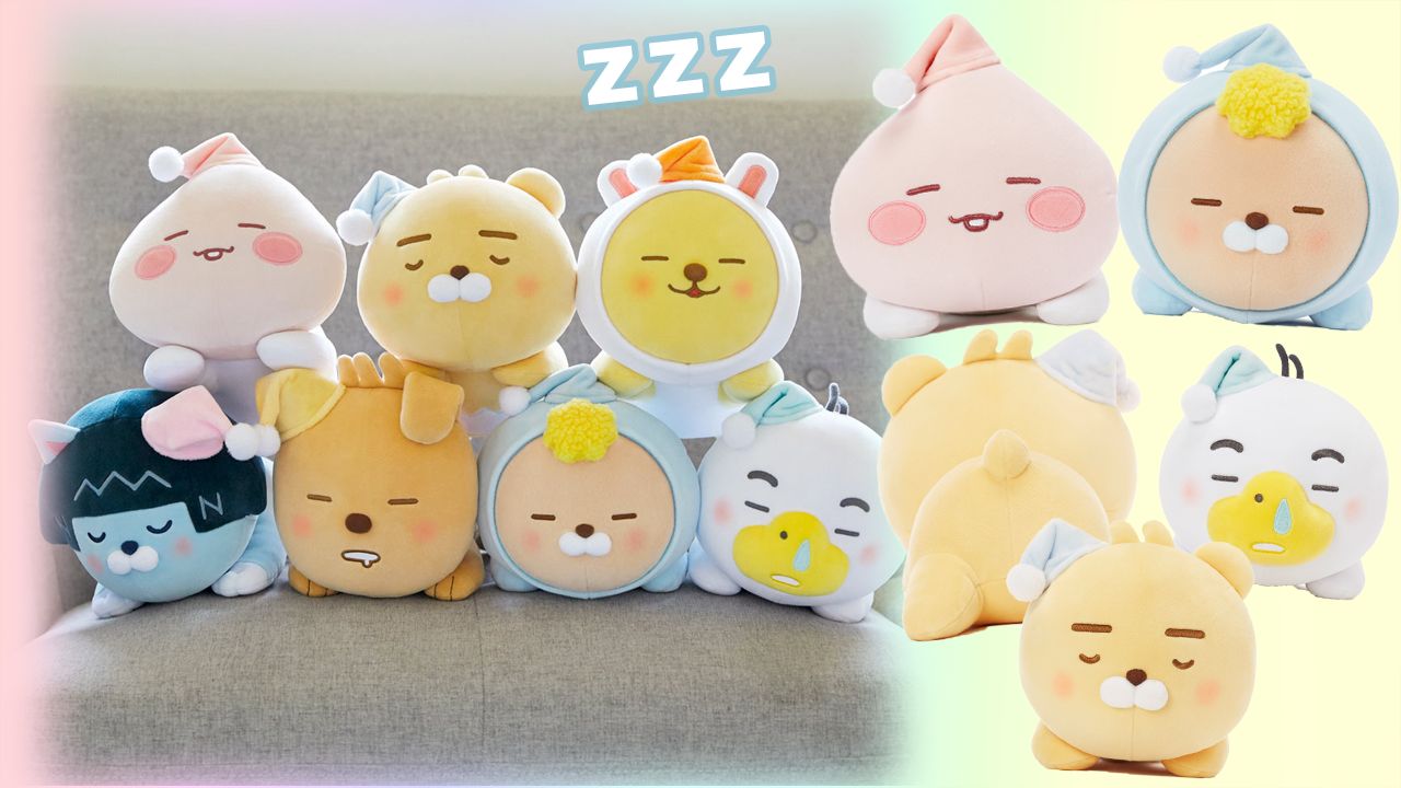 It's Bedtime！韓國Kakao Friends軟綿綿麻糬抱枕！與Ryan、Apeach一起渡過睡覺時光吧！