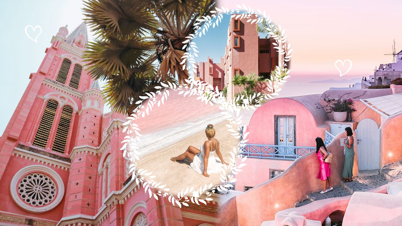 5個人氣夢幻粉紅主題景點推介！絕對要跟閨蜜去一次！西班牙紅牆、越南「粉紅教堂」！