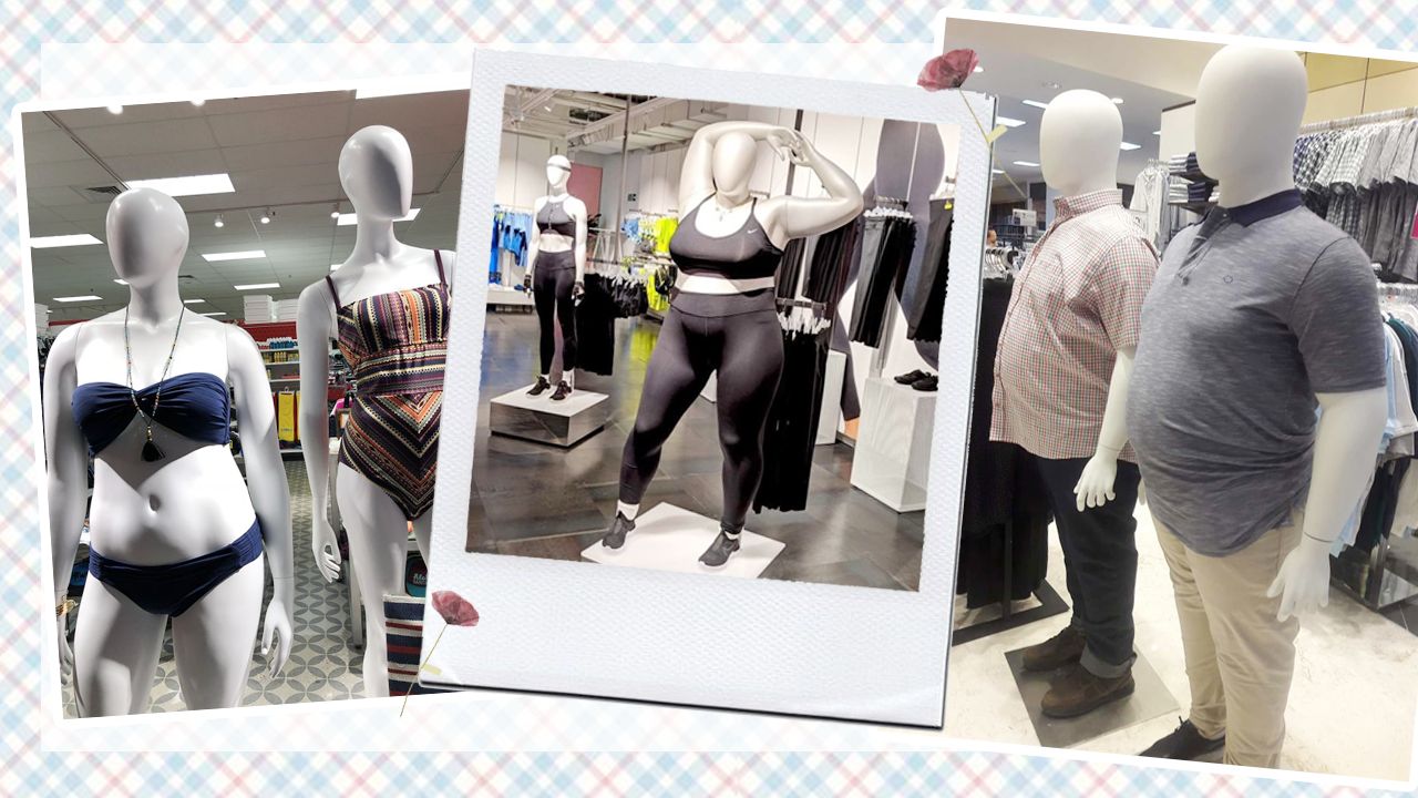超真實！日本百貨選用「肉肉模型」展示衣服！大肚腩、胖胖腰！網民：模型終於有參考價值！