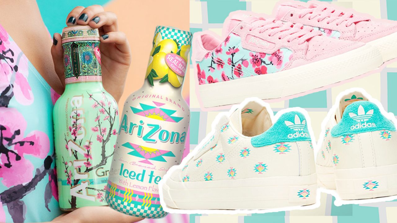 外國adidas x AriZona冰茶聯乘系列！融合經典包裝！櫻花粉、冰藍湖水色讓人多看兩眼！