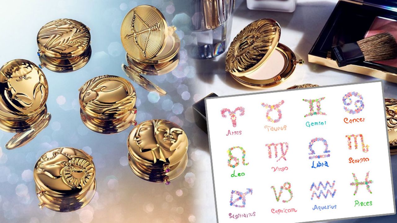 美國Estée Lauder推出限量版「12星座專屬粉餅」！金色外殼、立體浮雕！夢幻風格超吸睛！
